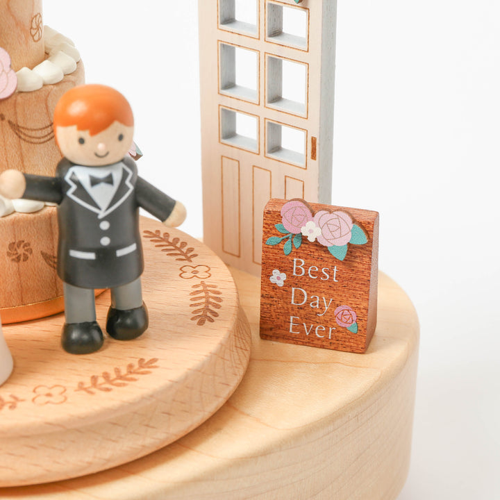 Flower Wedding Cake Music Box