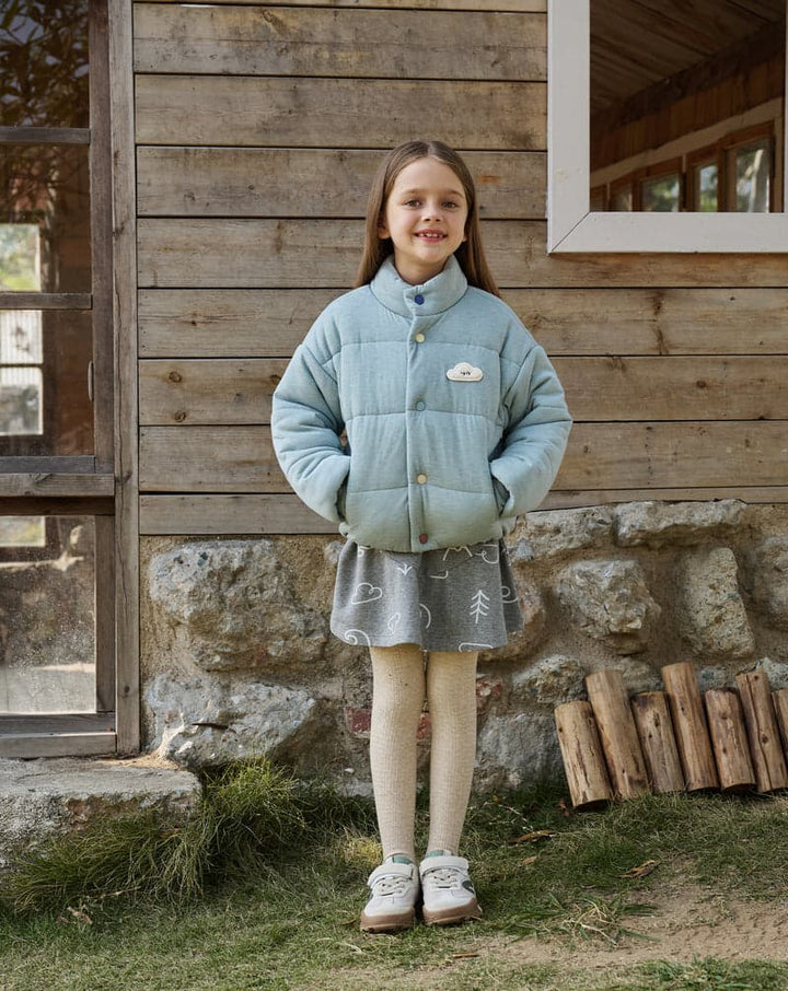 Bamboo Avocado Jersey kids Cloud Jacket - Slate