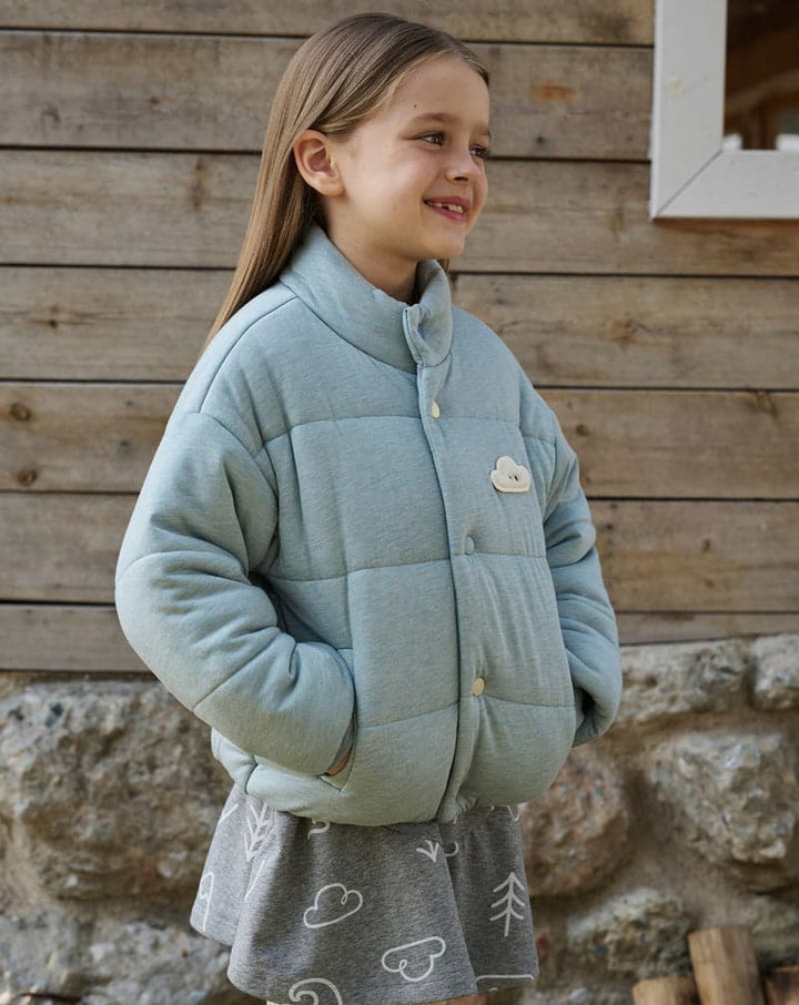 Bamboo Avocado Jersey kids Cloud Jacket - Slate