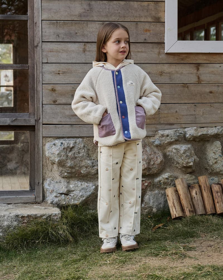 High Pile Fleece Kids Reversible Jacket - Cloud