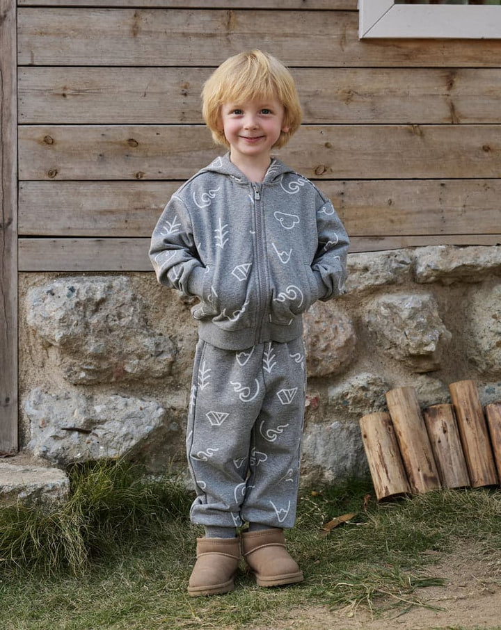French Terry Kids Joggers - Winter Trails