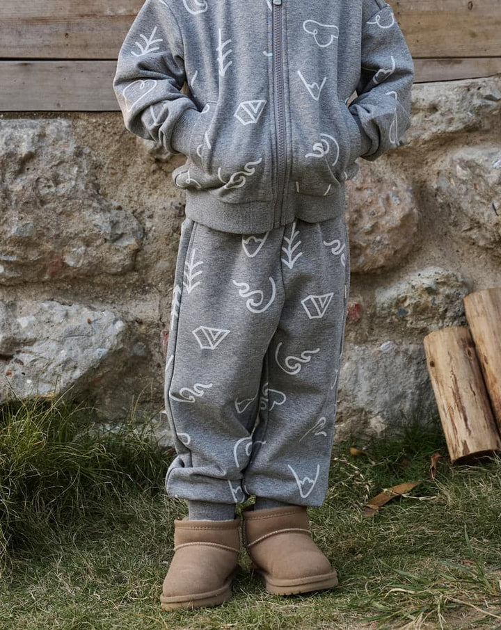 French Terry Kids Joggers - Winter Trails