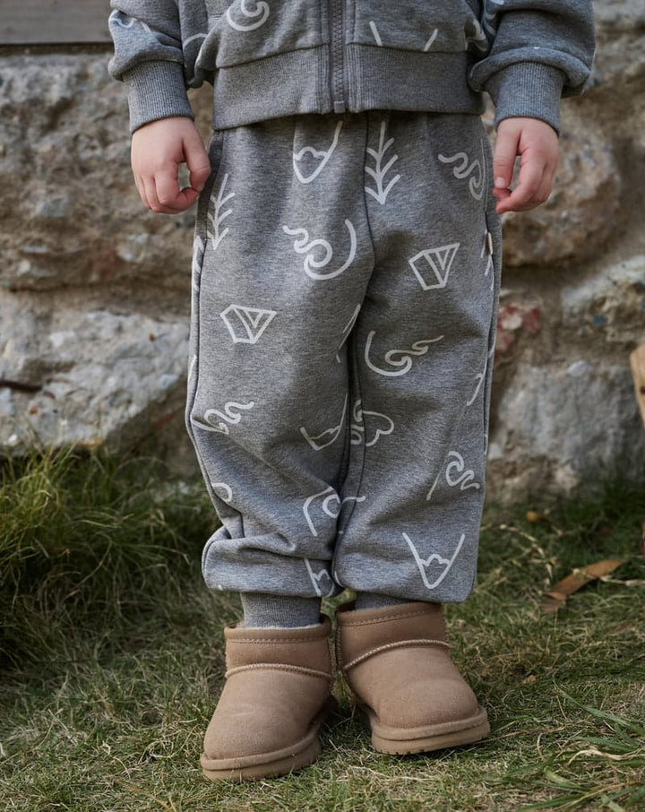 French Terry Kids Joggers - Winter Trails