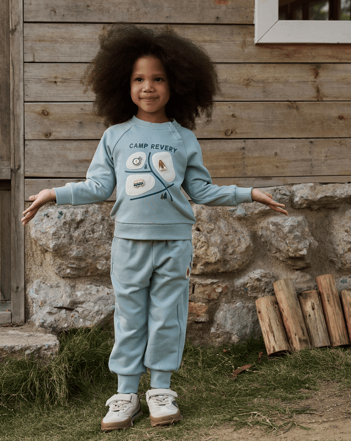 French Terry Kids Joggers - Slate