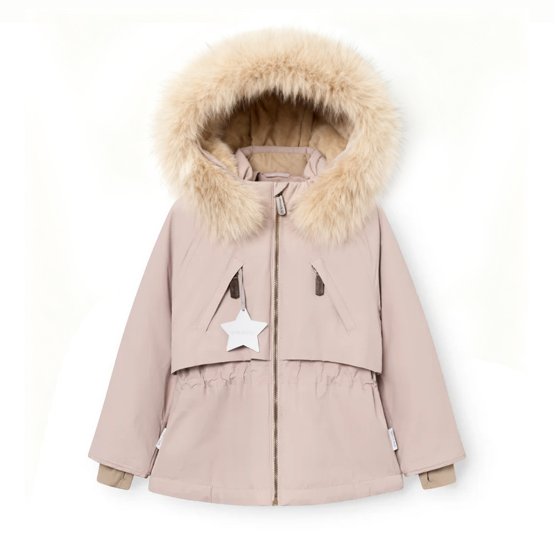 MATALGEANA Fleece Lined Winter Jacket Fur. GRS | Cloudy Rose