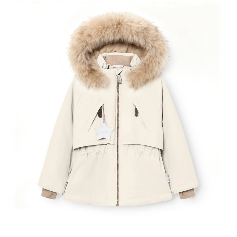 MATALGEANA Fleece Lined Winter Jacket Fur. GRS | Angora Cream