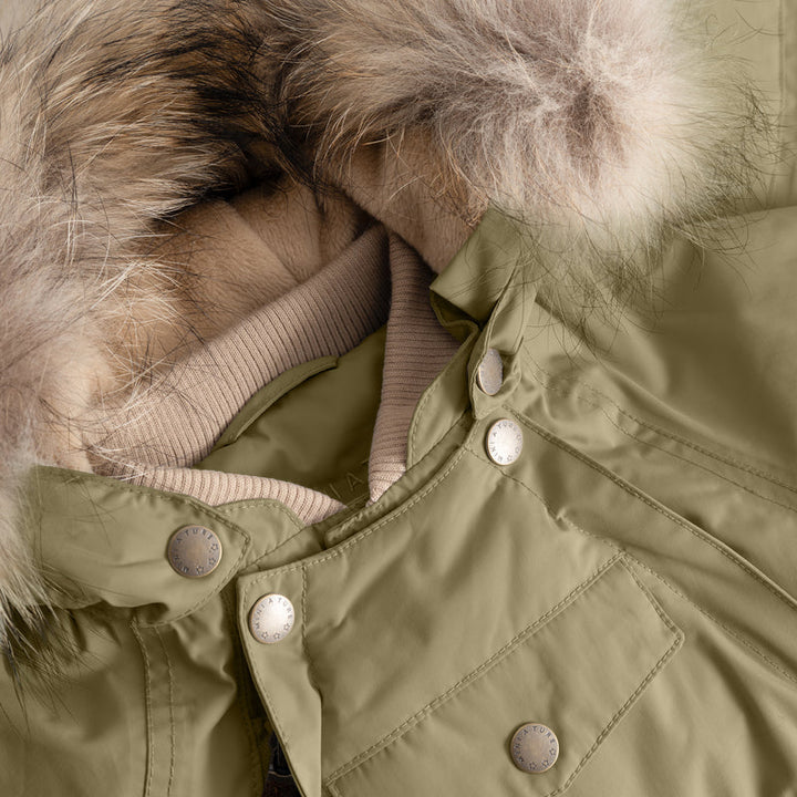 MATWISTI Fleece Lined Snowsuit Fur. GRS | Aloe Green