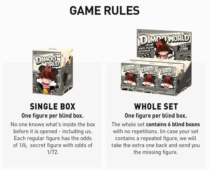 DIMOO WORLD × DISNEY Series-Vinyl Plush Keychain Blind Box