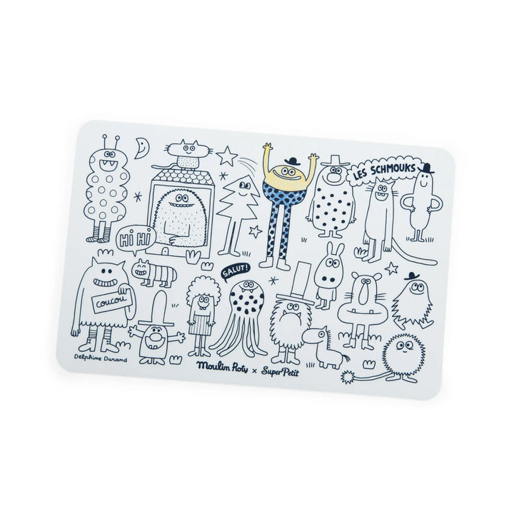 Schmouks - Mini Silicon Colouring Mat with 4 Pens