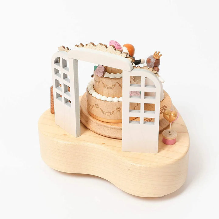 Flower Wedding Cake Music Box