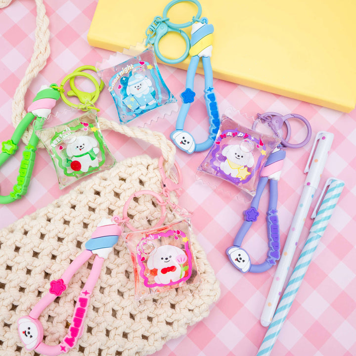 Puppy Candy Liquid Effect Sensory Keychain