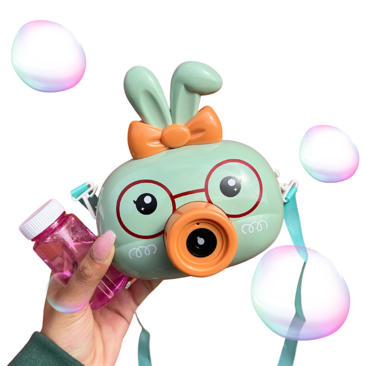 Rabbit Bubble Camera Toy with Music & Lights