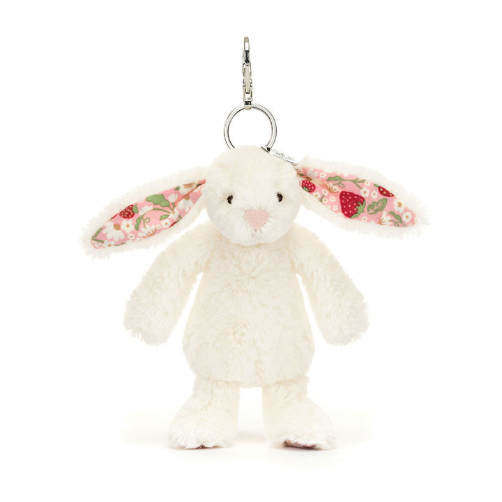 Jellycat Blossom Cream Bunny 'Berry' Bag Charm (Limit 1 Per Customer)