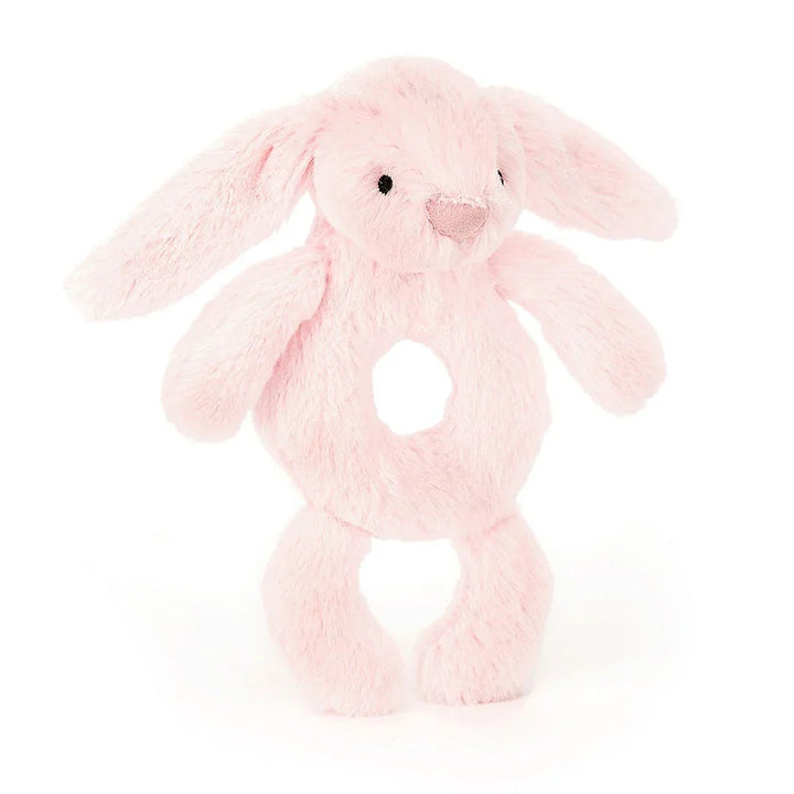 Jellycat Bashful Pink Bunny Ring Rattle - Retired