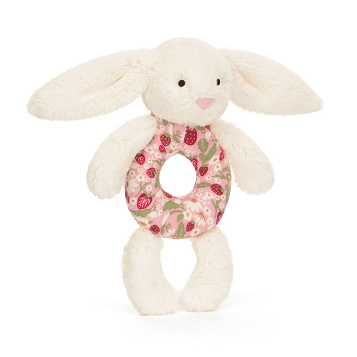 Jellycat Blossom Cream Bunny 'Berry' Ring Rattle