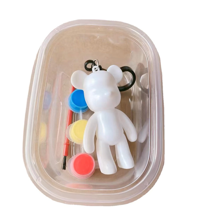 Color-In Bear DIY Keychain