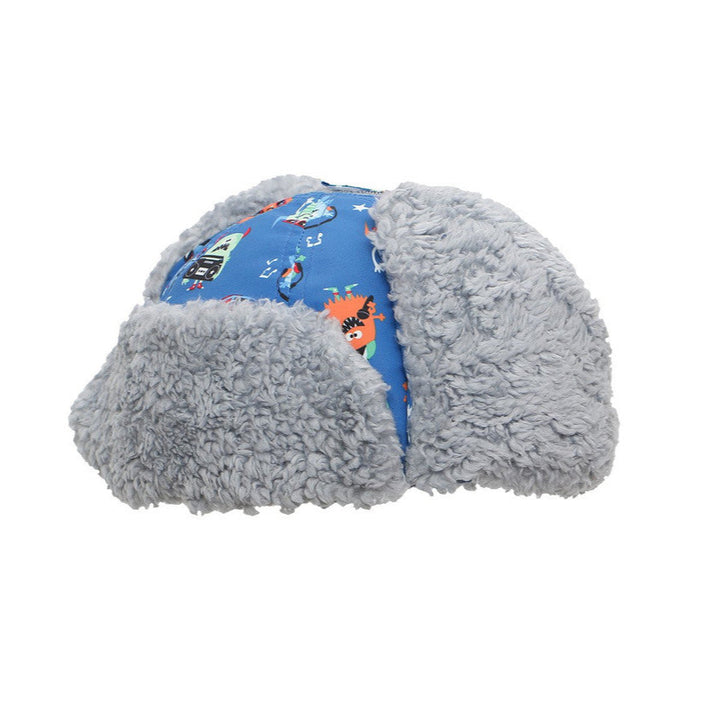 Kids & Baby Water Repellent Trapper Hat - Monsters (Blue)