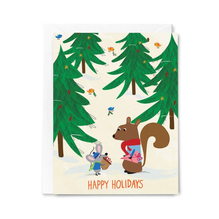 Winter Forest Gift Exchange Card
