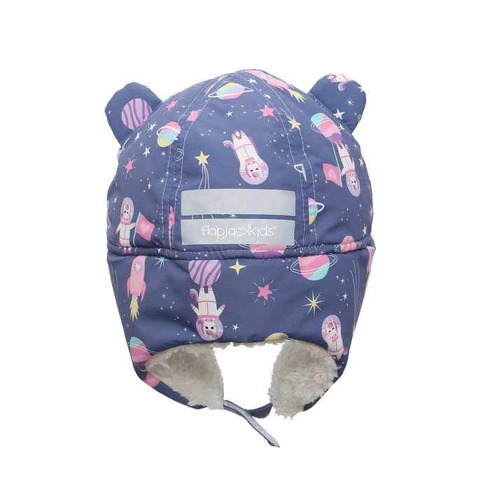 Kids & Baby Water Repellent Trapper Hat - Unicorn (Indigo)
