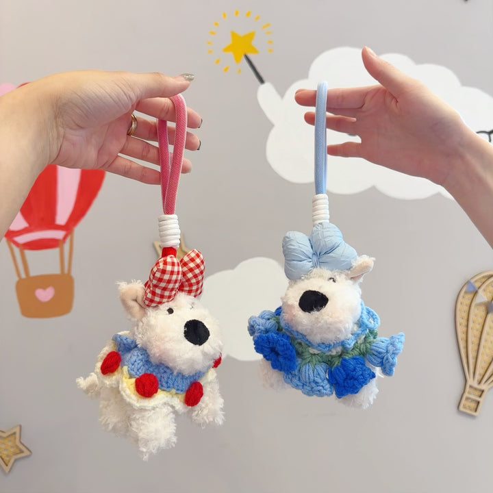 Cute Scottie Plush Toy Pendant (Knit)