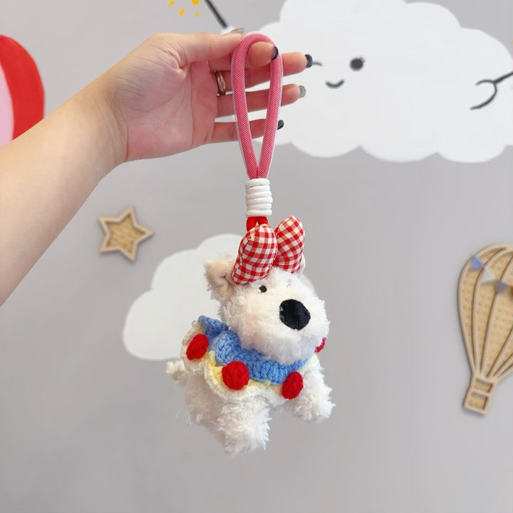 Cute Scottie Plush Toy Pendant (Knit)