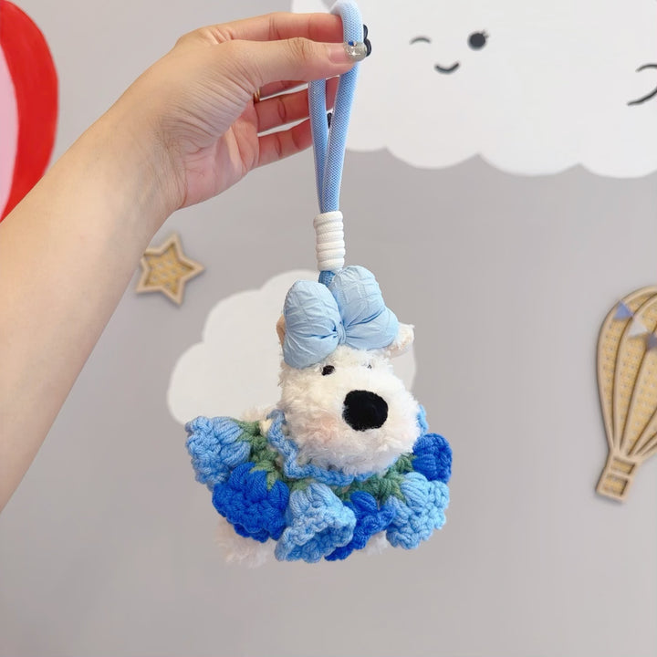 Cute Scottie Plush Toy Pendant (Knit)