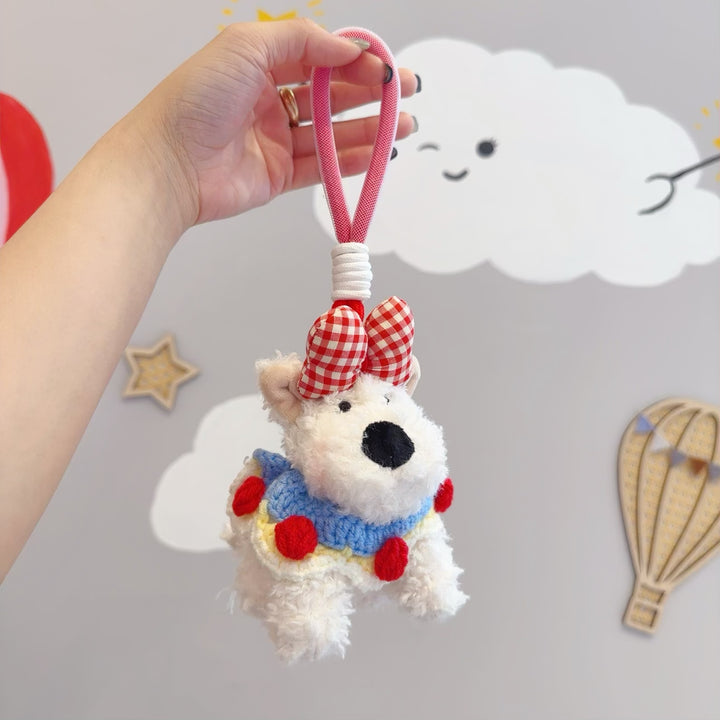 Cute Scottie Plush Toy Pendant (Knit)