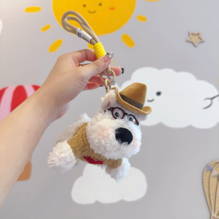 Cute Scottie Plush Toy Pendant (Knit)