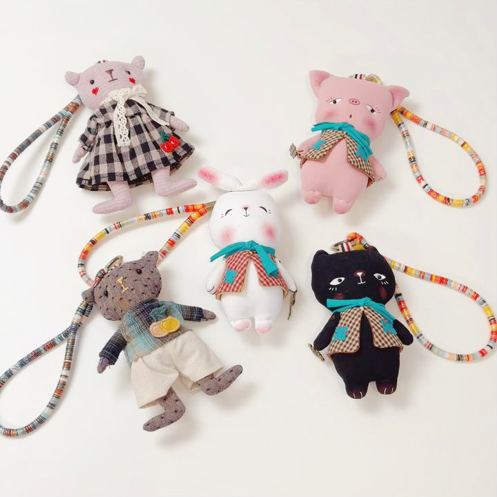 Handmade Fabric Animal Keychain