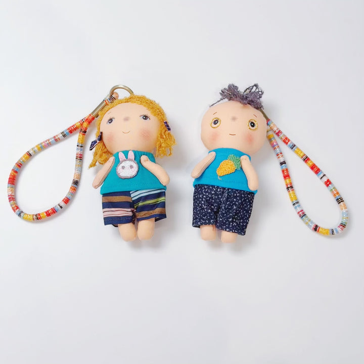 Handmade Fabric Doll Keychain