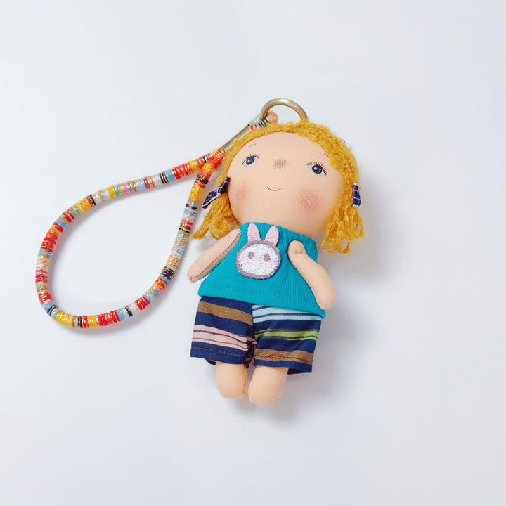 Handmade Fabric Doll Keychain