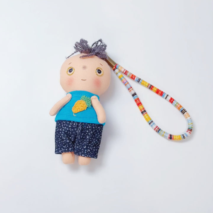 Handmade Fabric Doll Keychain