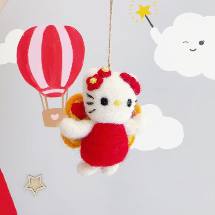 Nepal Felt Ornament - Hello Kitty