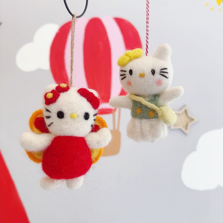 Nepal Felt Ornament - Hello Kitty