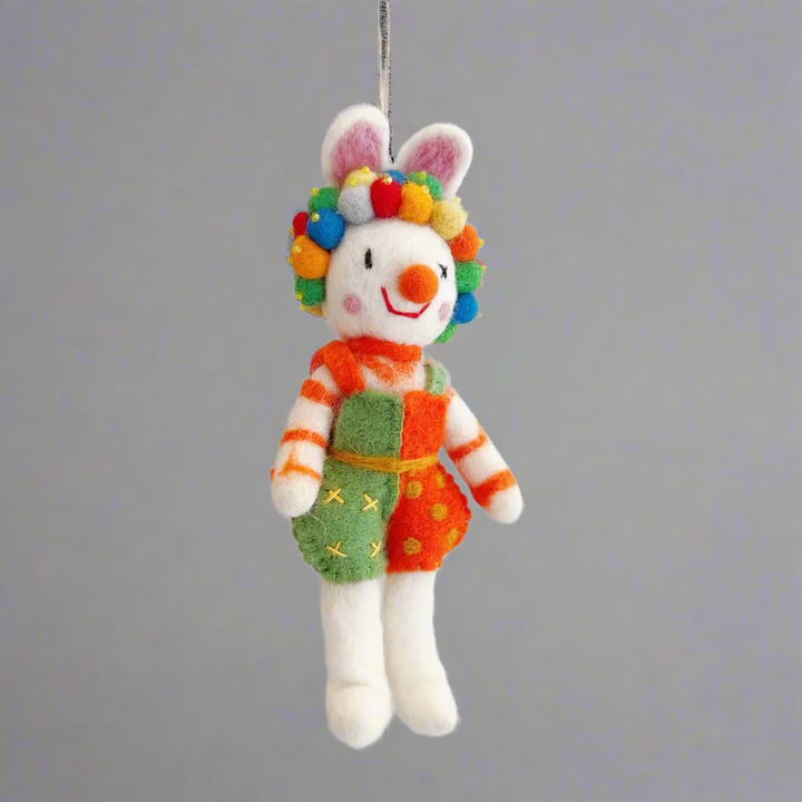 Nepal Felt Ornament - Clown