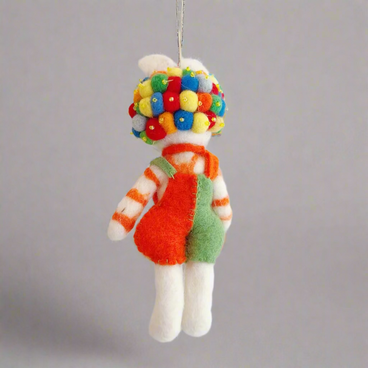 Nepal Felt Ornament - Clown