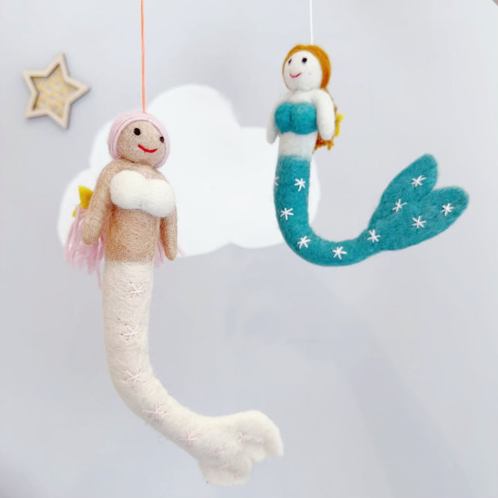 Nepal Felt Ornament - Mermaid