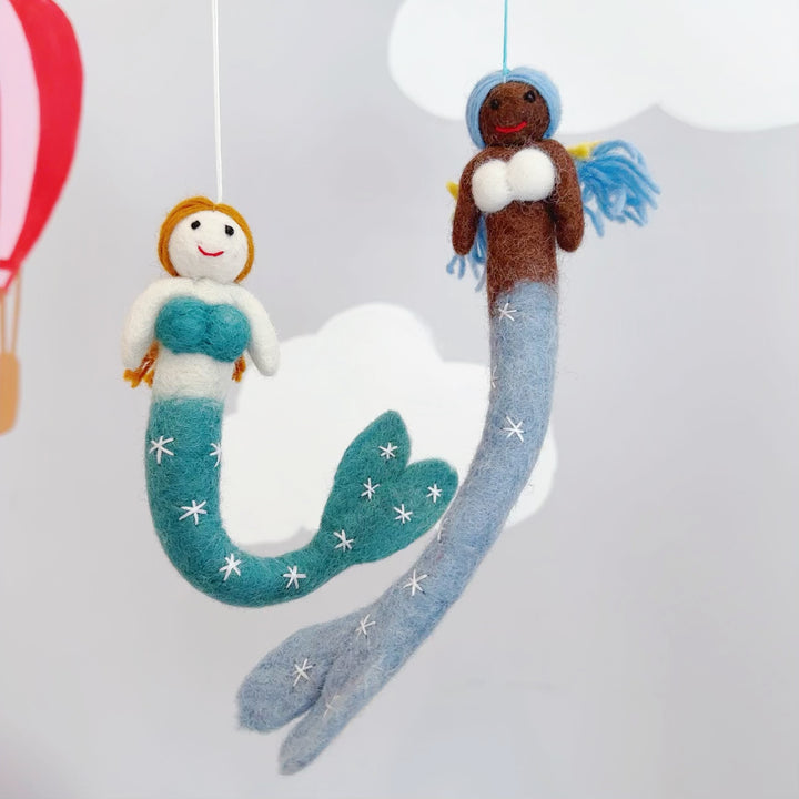 Nepal Felt Ornament - Mermaid