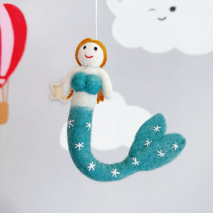 Nepal Felt Ornament - Mermaid