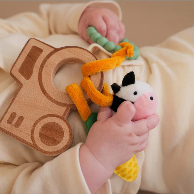 Wooden Rattle - Farm