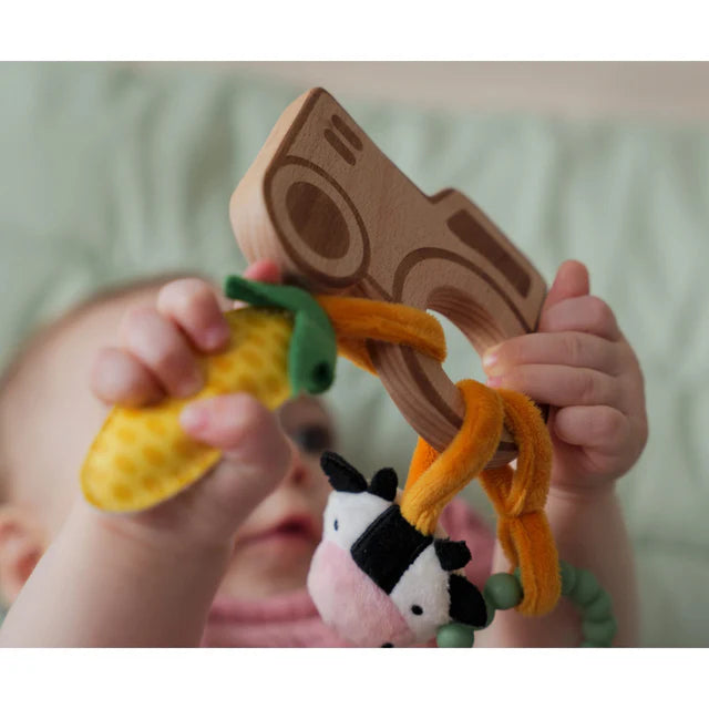 Wooden Rattle - Farm