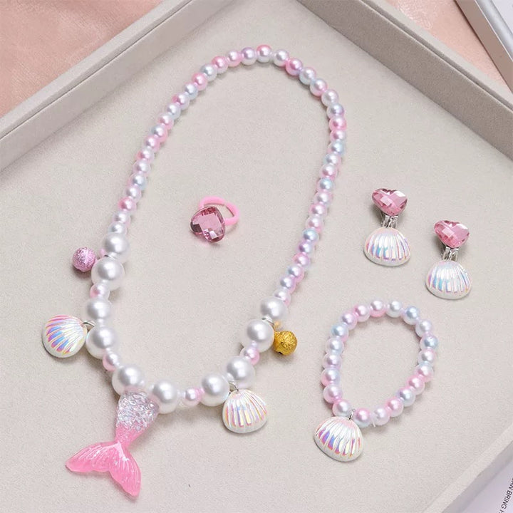 Mermaid Necklace Jewelry Set (5pcs)