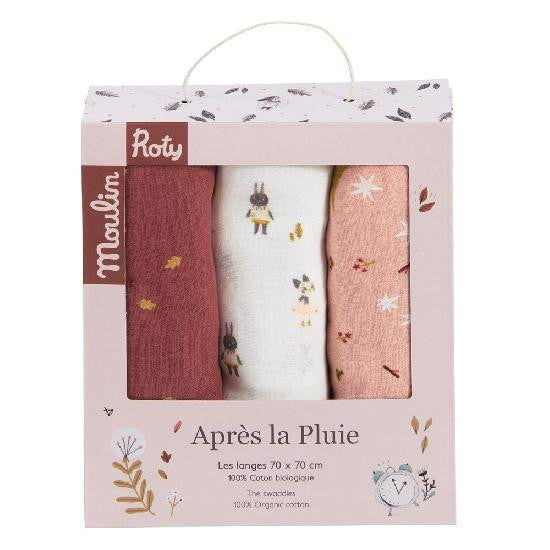Apres la Pluie - Muslin Squares Set of 3