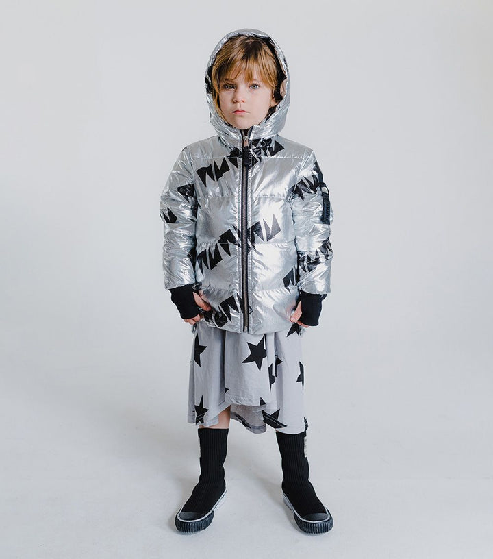 Down Coat | Silver