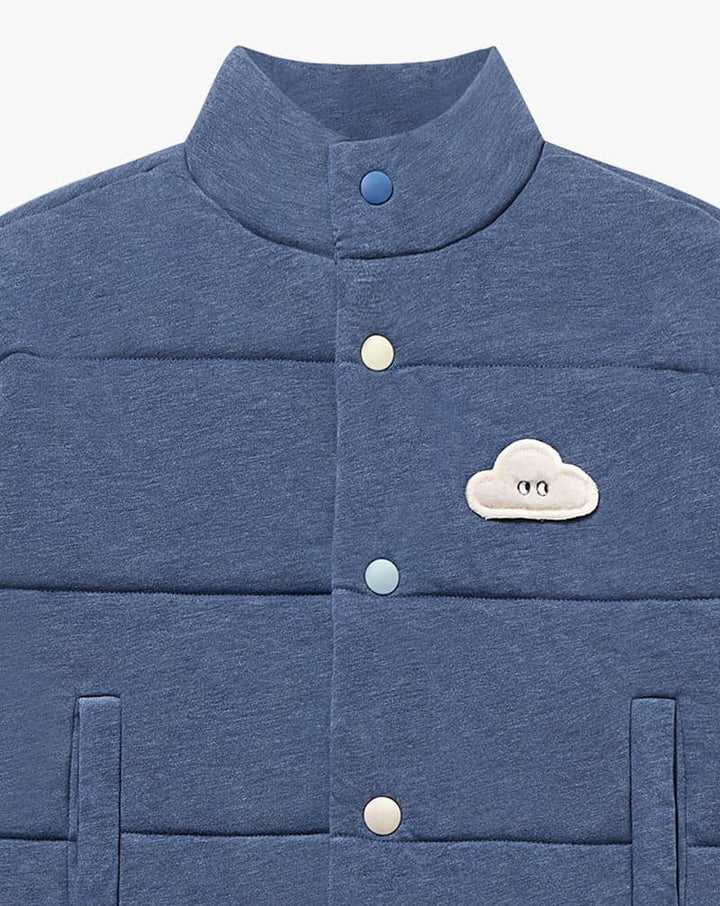 Bamboo Avocado Jersey kids Cloud Jacket - Vintage Indigo