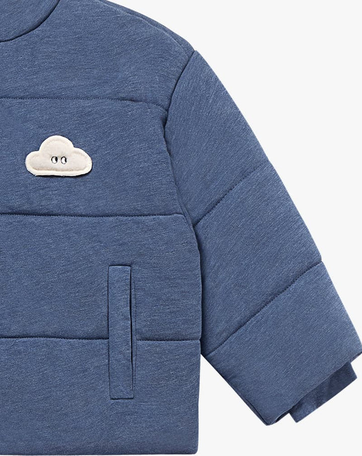 Bamboo Avocado Jersey kids Cloud Jacket - Vintage Indigo