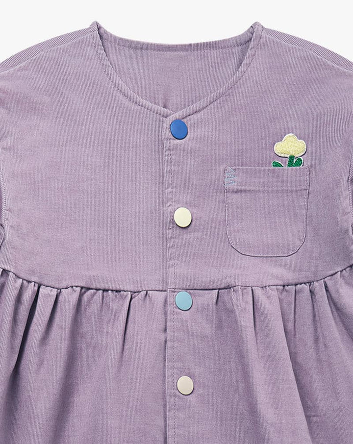 Corduroy Kids Dress - Lilac Blush