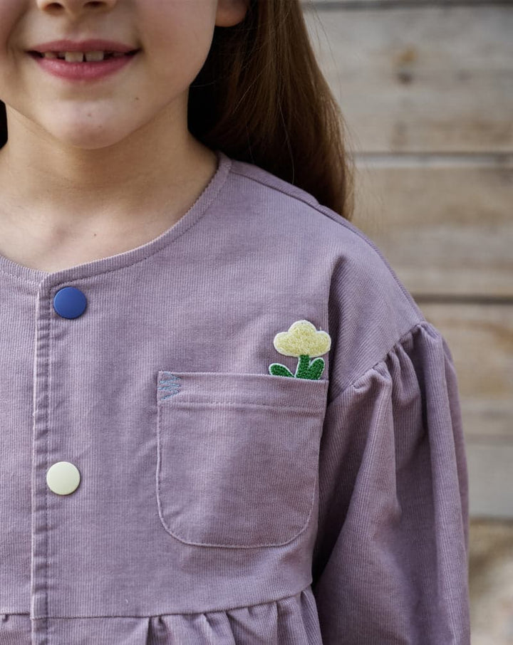 Corduroy Kids Dress - Lilac Blush
