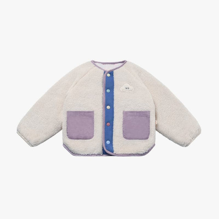 High Pile Fleece Kids Reversible Jacket - Cloud
