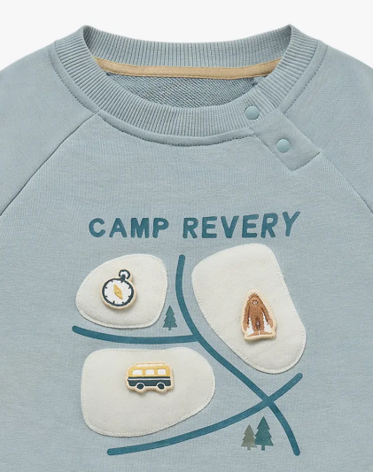 French Terry kids Drop Shoulder L/S Sweatshirt - Slate